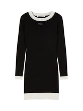 Load image into Gallery viewer, PATRIZIA PEPE Abito Tubino Bicolor Nero con Bordi Panna taglia 10 - 14 Anni Sconto 30% - Junior &amp; Co.it