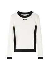 Carica l'immagine nel visualizzatore di Gallery, PATRIZIA PEPE Maglia Bicolor Panna con Bordi Neri taglia 10 - 14 Anni Sconto 30% - Junior &amp; Co.it