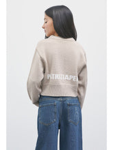 Load image into Gallery viewer, PATRIZIA PEPE Maglia cropped in misto lana beige
