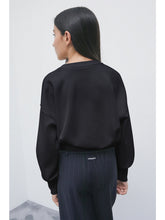 Load image into Gallery viewer, PATRIZIA PEPE felpa girocollo in jersey tecnico nero