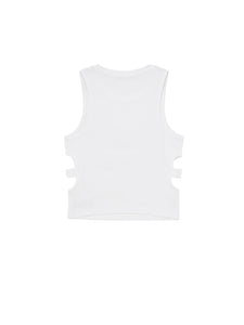 PATRIZIA PEPE Canotta Top Bianco Cut-out