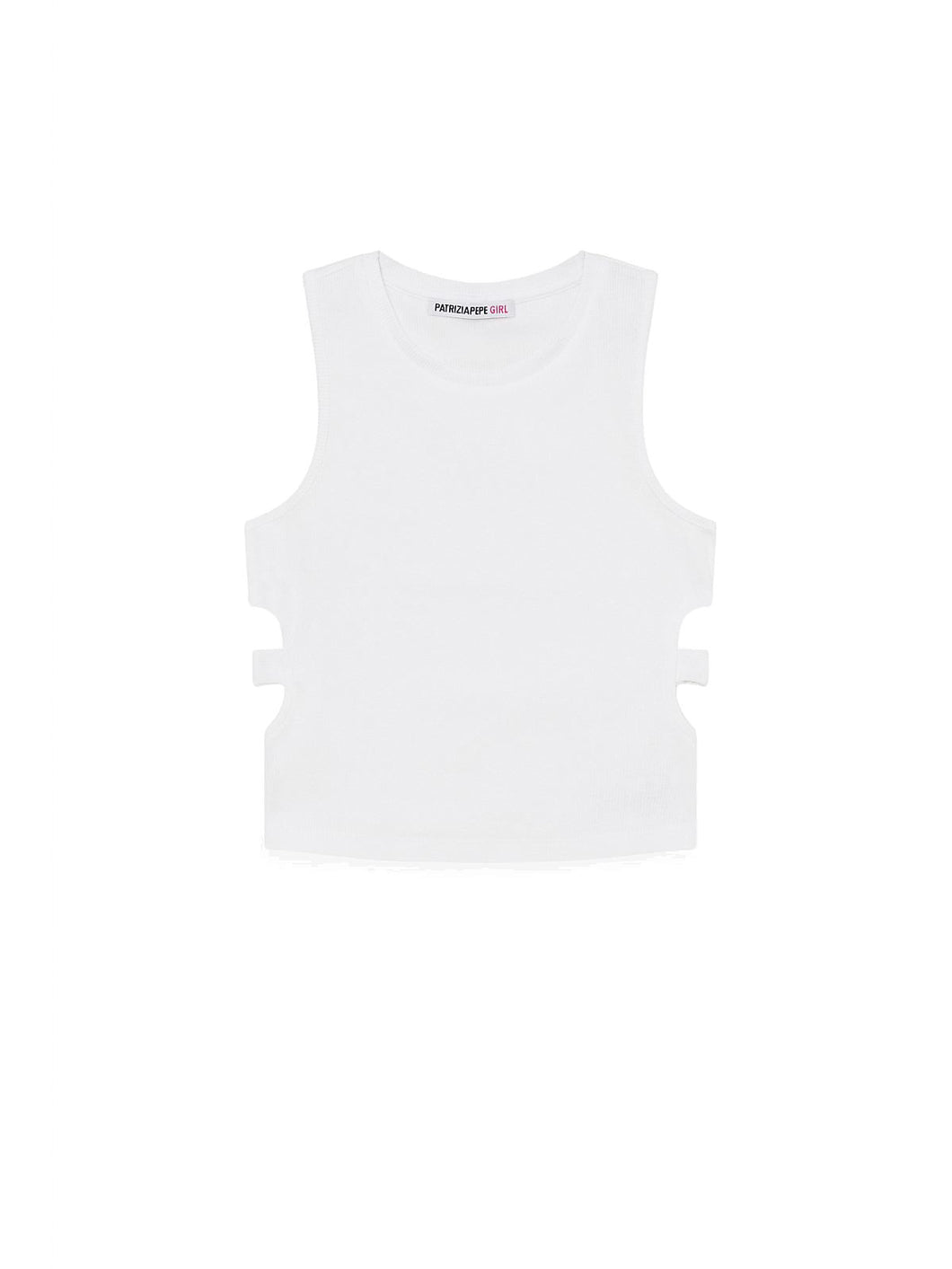 PATRIZIA PEPE Canotta Top Bianco Cut-out