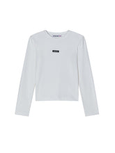 Load image into Gallery viewer, PATRIZIA PEPE T-Shirt Bianca Maniche Lunghe con Etichetta Logo taglia 8 - 10 - 12 anni Sconto 30% - Junior &amp; Co.it