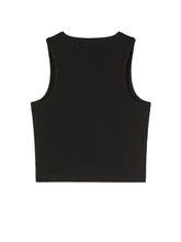 Load image into Gallery viewer, PATRIZIA PEPE Canotta Top Nero a Costine con Fly Strass - Junior &amp; Co.it