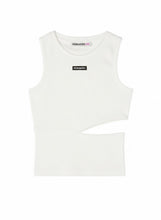 Load image into Gallery viewer, PATRIZIA PEPE Canotta Top Bianco con Cut out in Vita - Junior &amp; Co.it