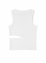 Load image into Gallery viewer, PATRIZIA PEPE Canotta Top Bianco con Cut out in Vita - Junior &amp; Co.it