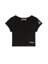 Load image into Gallery viewer, PATRIZIA PEPE T-Shirt in Jersey di Viscosa Stretch Nera con Logo - Junior &amp; Co.it