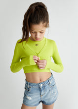 Carica l&#39;immagine nel visualizzatore di Gallery, Liu Jo Cardigan in maglia verde lime