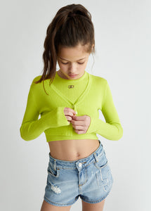 Liu Jo Cardigan in maglia verde lime