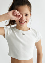 Carica l&#39;immagine nel visualizzatore di Gallery, Liu Jo T-shirt in cotone a costine bianco