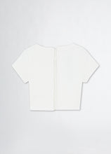 Carica l&#39;immagine nel visualizzatore di Gallery, Liu Jo T-shirt in cotone a costine bianco