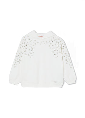 Liu Jo Felpa bianca con strass