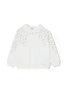 Liu Jo Felpa bianca con strass