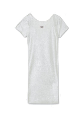 Liu Jo Abito in maglia lurex argento