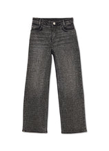 Carica l'immagine nel visualizzatore di Gallery, Liu Jo Jeans straight con strass denim grigio - Junior &amp; Co.it