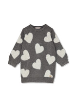 Load image into Gallery viewer, Liu Jo Abito in maglia grigio con cuori panna 6 anni - Junior &amp; Co.it