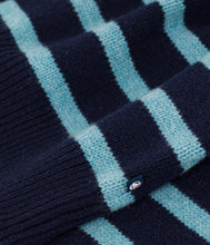 Carica l&#39;immagine nel visualizzatore di Gallery, PETIT BATEAU maglia girocollo blu a righe