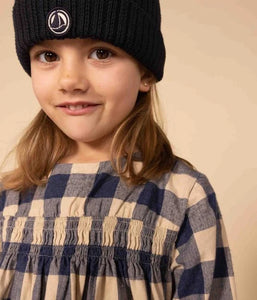 PETIT BATEAU abito maniche lunghe blu in fantasia 4 Anni Scontato del 50%