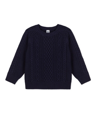 PETIT BATEAU maglia con treccia blu Scontata del 50%