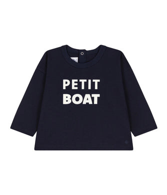 PETIT BATEAU t-shirt maniche lunghe blu