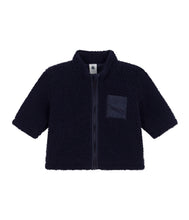 Carica l&#39;immagine nel visualizzatore di Gallery, PETIT BATEAU giacca in sherpa blu