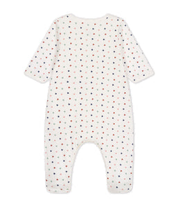 PETIT BATEAU Bodyjama bianco stampa cuoricini