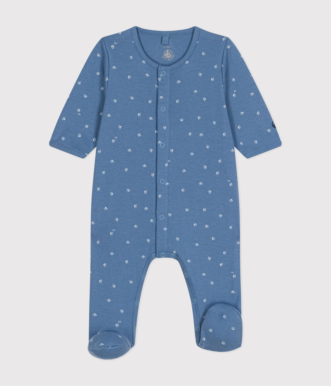 PETIT BATEAU Tutina in cotone azzurro bebè