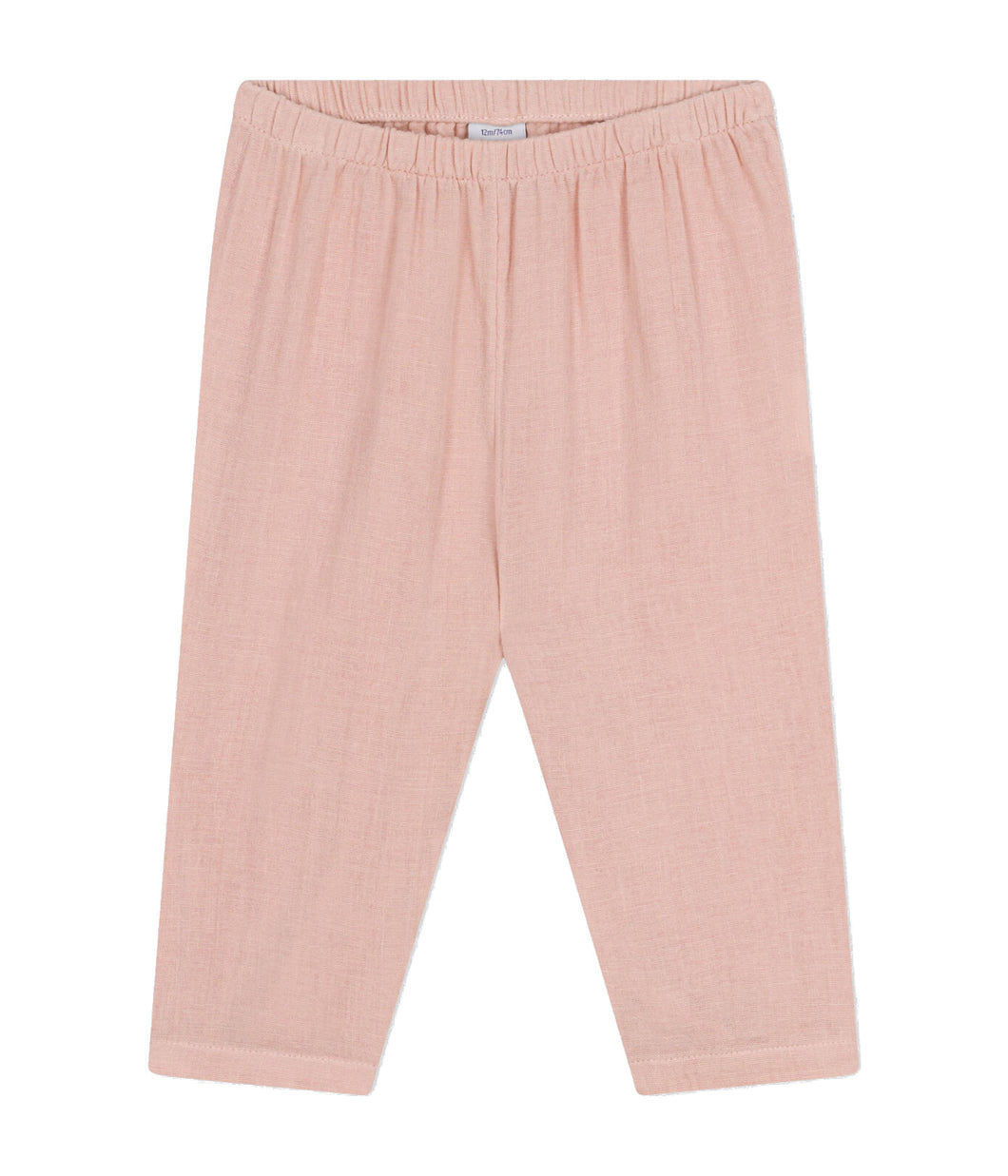 PETIT BATEAU Pantalone bebè in garza di cotone rosa