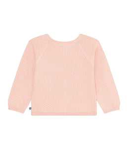 PETIT BATEAU cardigan in cotone rosa bambina