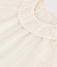 Carica l&#39;immagine nel visualizzatore di Gallery, PETIT BATEAU Blusa a maniche corte in garza di cotone bianco