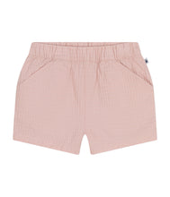 Carica l&#39;immagine nel visualizzatore di Gallery, PETIT BATEAU Shorts in tessuto operato rosa bebè