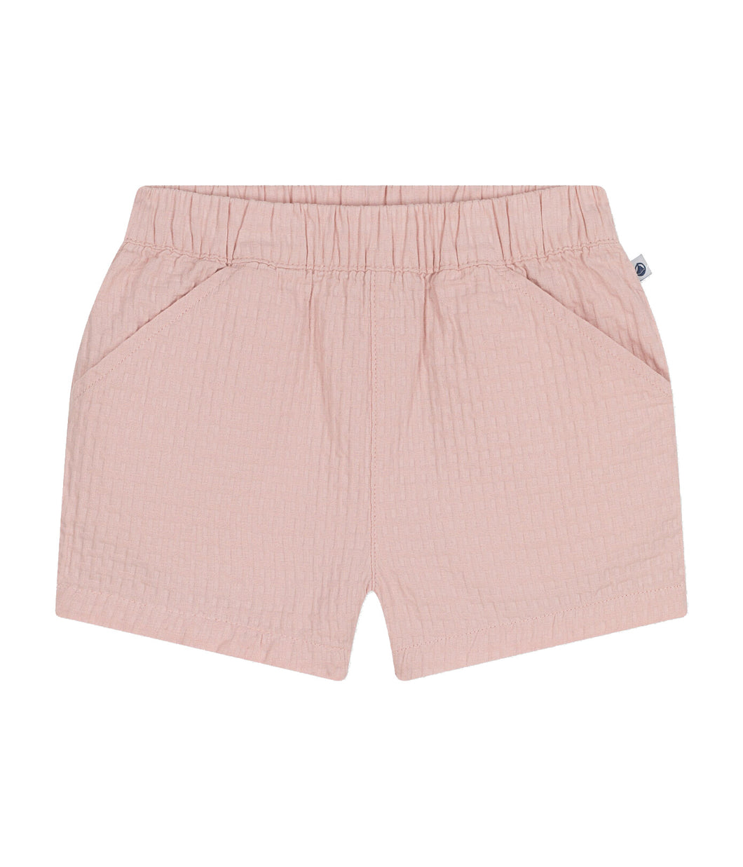 PETIT BATEAU Shorts in tessuto operato rosa bebè