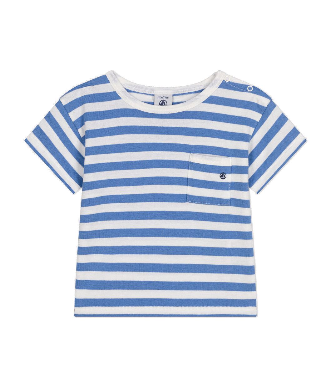 PETIT BATEAU T-shirt bebè maniche corte a righe