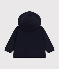 Carica l&#39;immagine nel visualizzatore di Gallery, PETIT BATEAU Felpa con cappuccio blu bebè