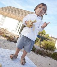 Carica l&#39;immagine nel visualizzatore di Gallery, PETIT BATEAU Camicia bebè in piquet di cotone bianco