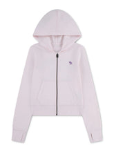 Load image into Gallery viewer, ABERCROMBIE Felpa Rosa con Cappuccio e Zip Ricamo sul Dietro