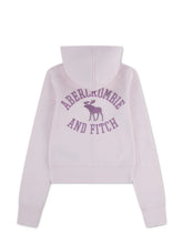 Load image into Gallery viewer, ABERCROMBIE Felpa Rosa con Cappuccio e Zip Ricamo sul Dietro