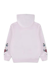 Load image into Gallery viewer, ABERCROMBIE Felpa con Cappuccio Rosa Ricamo Floreale su maniche