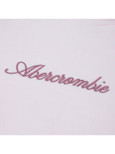 Load image into Gallery viewer, ABERCROMBIE Felpa con Cappuccio Rosa Ricamo Floreale su maniche