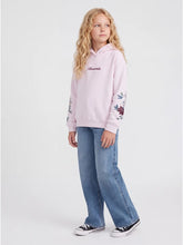 Load image into Gallery viewer, ABERCROMBIE Felpa con Cappuccio Rosa Ricamo Floreale su maniche
