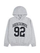 Carica l'immagine nel visualizzatore di Gallery, ABERCROMBIE Felpa con Cappuccio Grigio Melange Stampa 92 NY