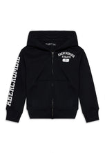 Carica l'immagine nel visualizzatore di Gallery, ABERCROMBIE Felpa con Zip e Cappuccio Nera Athletic