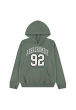 Load image into Gallery viewer, ABERCROMBIE Felpa con Cappuccio Verde Logo 92