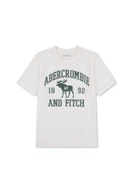 Carica l'immagine nel visualizzatore di Gallery, ABERCROMBIE T-Shirt Bianca con Stampa Grafica Alce
