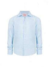 Load image into Gallery viewer, MC2 SAINT BARTH Camicia Agnes in Lino Azzurro - Junior &amp; Co.it