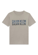 Carica l&#39;immagine nel visualizzatore di Gallery, Calvin Klein Jeans T-Shirt Grigia con Stampa Logo sul Davanti