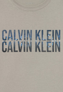 Calvin Klein Jeans T-Shirt Grigia con Stampa Logo sul Davanti