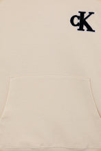 Carica l&#39;immagine nel visualizzatore di Gallery, Calvin Klein Jeans Felpa Beige con Cappuccio con Logo sul Petto