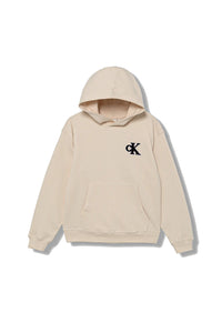 Calvin Klein Jeans Felpa Beige con Cappuccio con Logo sul Petto