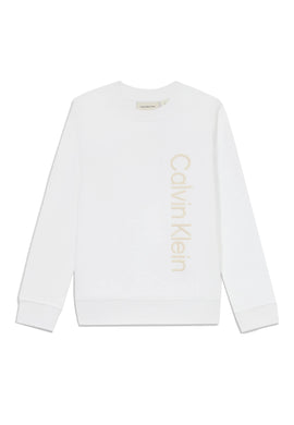 Calvin Klein Jeans Felpa Girocollo con Scritta sul Davanti